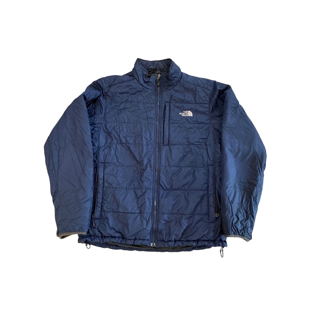 The North Face Mens Navy Blue Primaloft Insulated Puffer Jacket‎ Full Zip Large